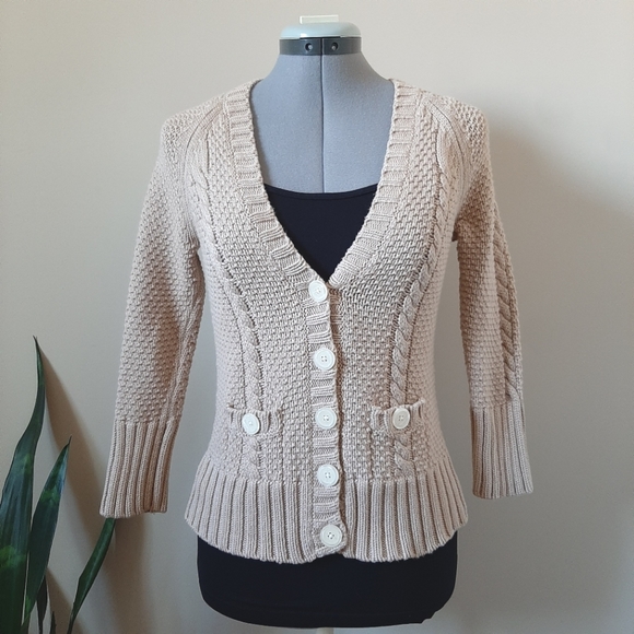 Banana Republic Cable Knit Cardigan - Picture 1 of 5